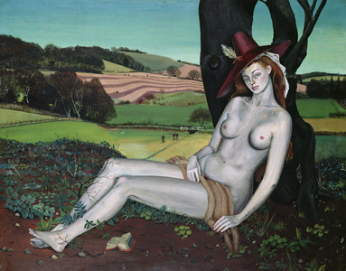 Mrs Samuelson as Venus, after Cranach, Kent, 1939 (oil on board)