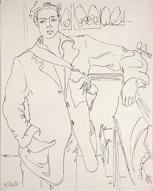 Derek, Torquay, 1950 (pen & ink)