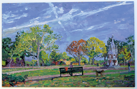 Autumn, Broadwalk Regent's Park, 2003 (oil on board)