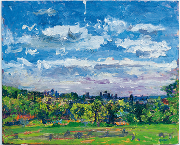 Summer, the City from Hampstead Heath, 2008 (oil on board)