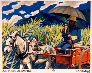 Poster advertising 'Outposts of the Empire - Barbados', 1937 (colour litho)