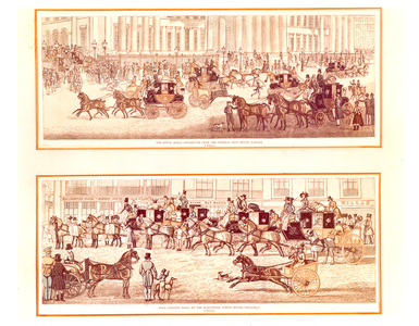 The Royal Mails - Departure from the General Post Office, London, 1830 (engraving)