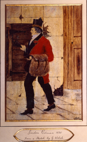London Postman of 1830, 1897 (w/c on paper)