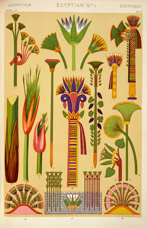 Egyptian Ornament from Ch II, Plate IV of 'Grammar of Ornament', 1868