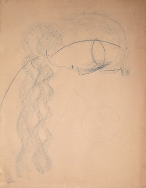 Study for Mademoiselle Pogani (chalk on paper)