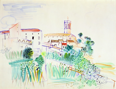 Village in Provence (w/c on paper)
