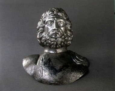 Portrait bust of a man, Gallo-Roman, 2nd-3rd century AD (silver)