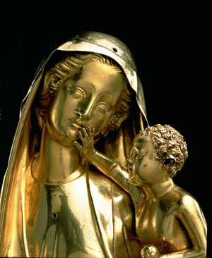 Reliquary of the Virgin of Jeanne d'Evreux, 1339 (gold) (detail of 110922)