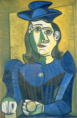 Bust of a Woman in a Blue Hat, 1944 (oil on canvas)
