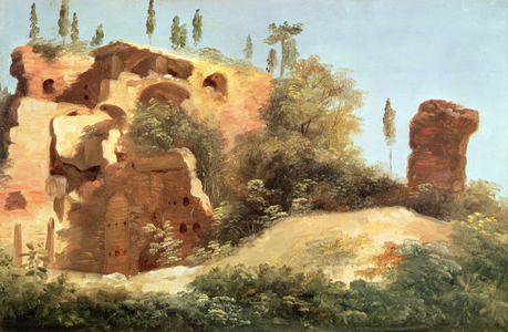 Ruins at the Villa Farnese, 1780 (oil on paper)