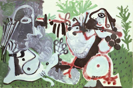 Two Figures in a Landscape, 1967 (oil on canvas)