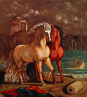 Antique Horses on the Aegean Shore, 1963 (oil on canvas)