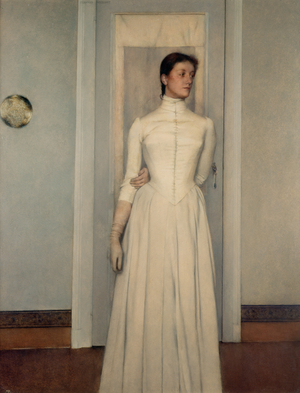 Portrait of the artist's sister, Marguerite Khnopff, 1887 (oil on canvas laid down on panel)