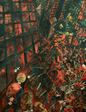 Dedication to Oskar Panizza (The burial of the poet Oskar Panizza), 1917-1918 (oil on canvas)