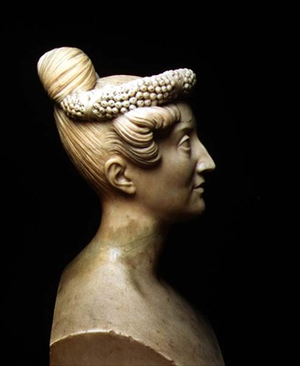 Bust of Anne Francoise Boutet Monvel Mars (1779-1847), French actress, 1825 (marble)