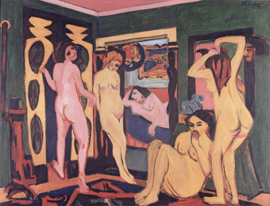 Bathers in a Room, 1908 (oil on canvas)
