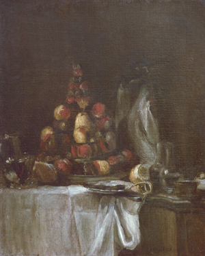 Pyramid of Fruits after Chardin, 1893 (oil on canvas)