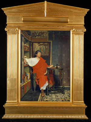 A Roman Scribe Writing Dispatches, 1865 (oil on panel)