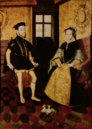 Mary I of England and Philip II of Spain, 1558 (oil on canvas)