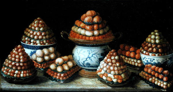 Still Life of Strawberries (oil on canvas)