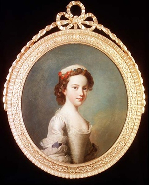 A Portrait of a Young Girl in a White Dress