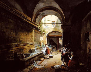 The Friary Wash House (oil on canvas) (for pair see 228124)