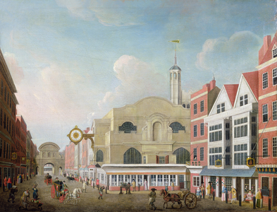 View of St. Dunstan's in Fleet Street (oil on canvas)