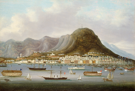 A View of Hong Kong (oil on canvas)