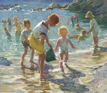 Low Tide, St. Ives (oil on canvas)