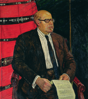 Portrait of Misha Black, 1975 (oil on canvas)
