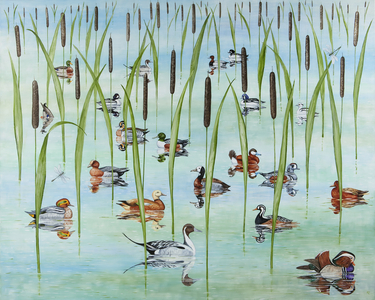 Ducking and Diving, 2010 (oil on linen)