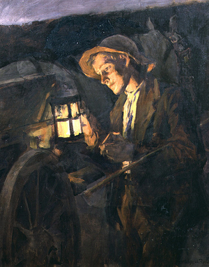 Study for the carter in 'Lighting Up Time', 1909