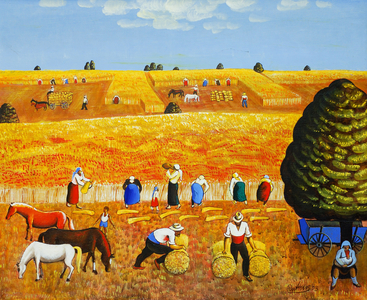 Golden Harvest, 2002 (oil on canvas)