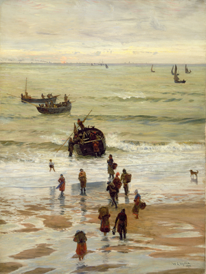 Fishing Boats Setting Out from Portel, 1872 (oil on canvas)