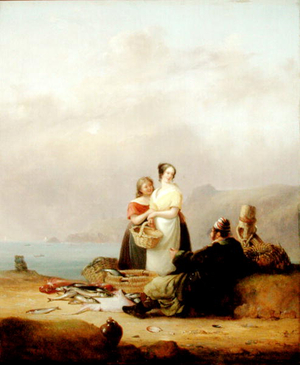 Fisherfolk, 1841 (oil on panel)