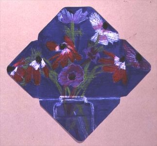 "John's Anemones in Blue" (drawing on an envelope)