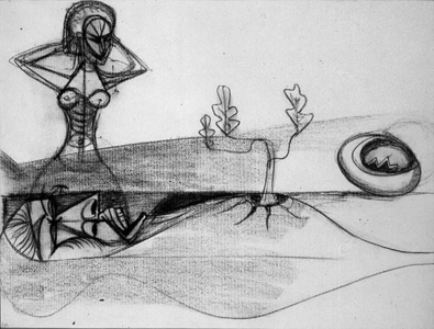 Germination, 1940-41 (charcoal on paper)