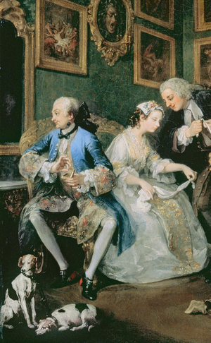 Marriage a la Mode: I - The Marriage Settlement, c.1743 (oil on canvas)