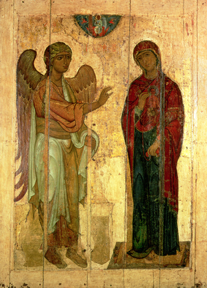 The Ustiug Annunciation, c.1130-40 (tempera on panel)