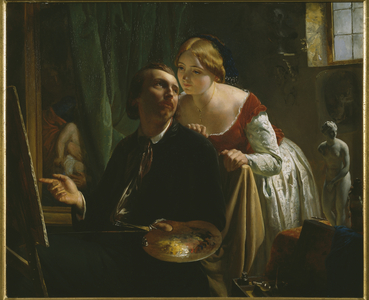 The painter and his model, 1874 (oil on canvas)