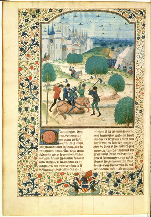 MS Fr 87 Miniature from Volume II of the Chronicle of England written by Jean de Wavrin, Lord of Forestel (d.c.1475) (vellum)