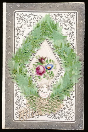 Be Mine Only Mine, Valentine card, c.1830 (colour litho on paper)