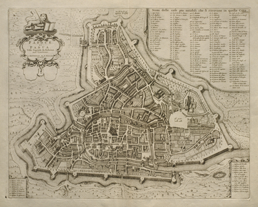 Map of Padua, from 'Les Villes de Venetie', 1704, published by Pierre Mortier in Amsterdam (engraving)