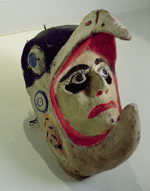 Eagle warrior mask (painted wood)