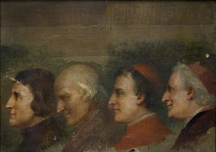 Four clergymen (oil on canvas)