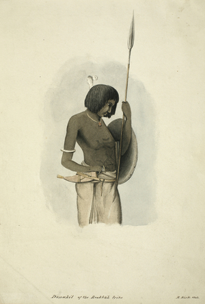 Donakil of the Rookbab Tribe, 1842 (w/c on paper)