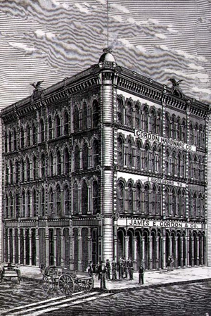 Gordon Hardware Company, San Francisco, California, book illustration from 'The Commerce and Industries of the Pacific Coast of North America', pub. c.1882 (litho)