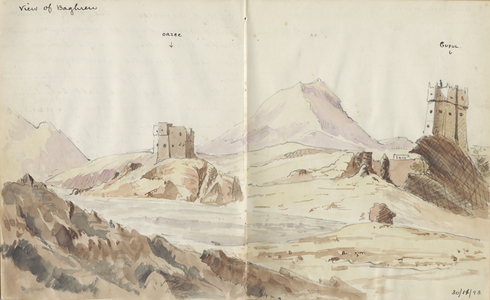 View of Baghren, from 'Mokulla Hadramaut', 1893 (w/c on paper)