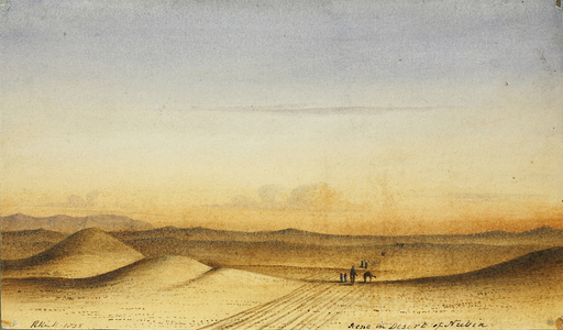 Scene in Desert of Nubia, 1835 (w/c on paper)