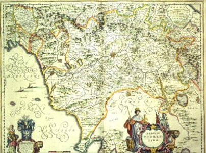 T.446 Dominio Florentino (Florence), 1640, by J. Blaeu (1598-1673)